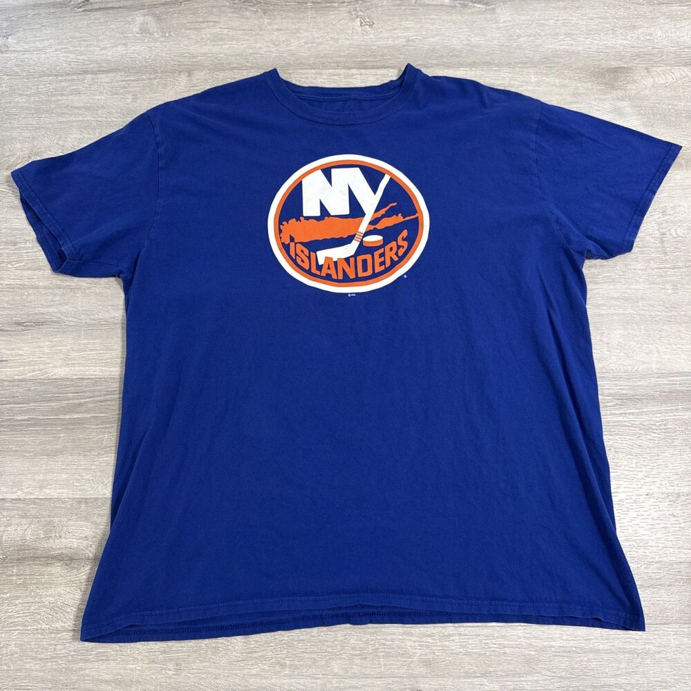 New York Islanders Shirt Men’s 2XL Blue Fanatics NHL Hockey Isles Logo